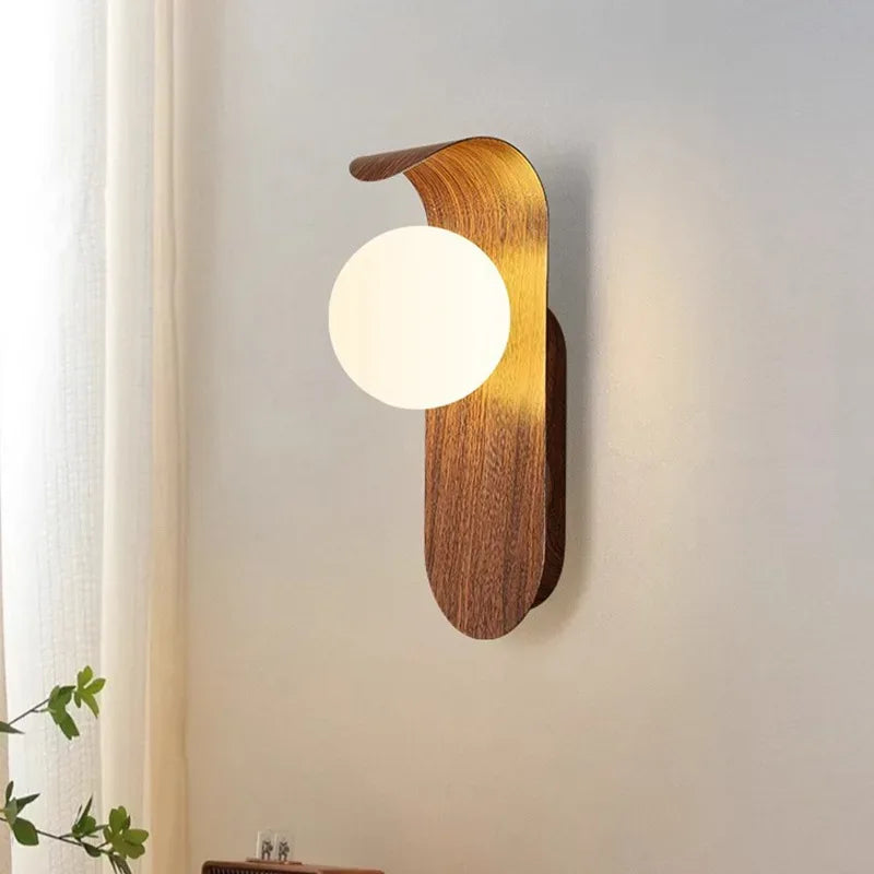 Applique murale au design minimaliste et moderne pour chambre, tête de lit, salon, éclairage d'ambiance, œuvre d'art en bois, bureau, couloir, escalier - AgorAstrA