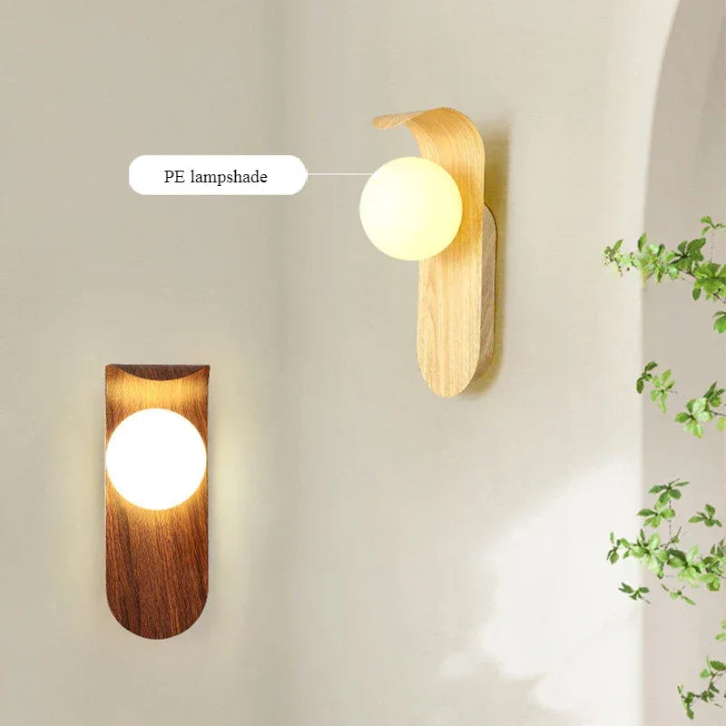 Applique murale au design minimaliste et moderne pour chambre, tête de lit, salon, éclairage d'ambiance, œuvre d'art en bois, bureau, couloir, escalier - AgorAstrA