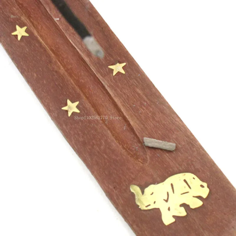 Porte-Encens Bois Naturel - Support Bâtonnets Zen Minimaliste - AgorAstrA