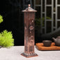 Brûleur d'encens Lotus Zen style chinois, pour la maison, le salon de thé ou le bureau, ornement zen, bois de santal, tube d'encens à 21 lignes - AgorAstrA