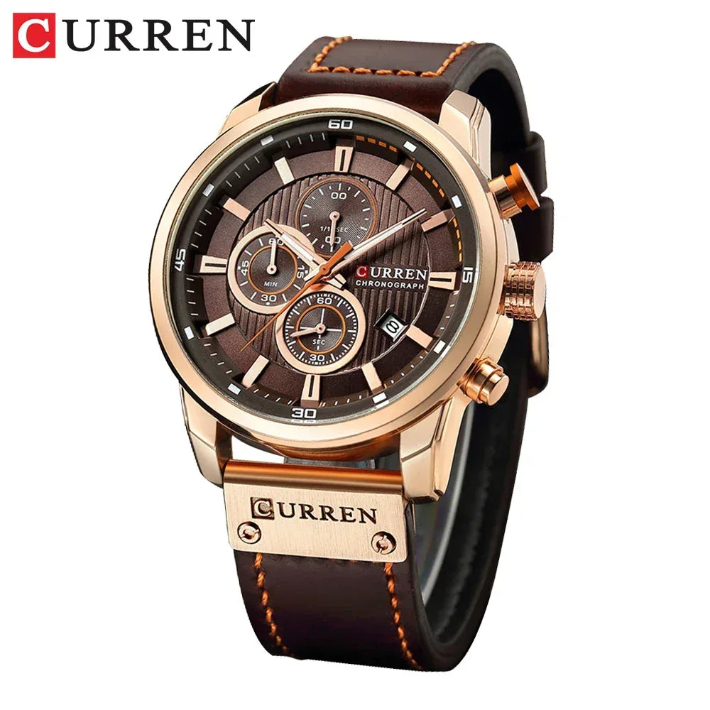 Montre Homme CURREN Fashion Date Quartz - Chronographe Luxe Sport - AgorAstrA