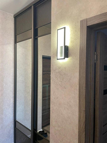 Applique murale minimaliste moderne pour la décoration intérieure (salon, chambre, chevet), 16 W, AC96V-260V, éclairage LED noir et blanc, décoration de couloir - AgorAstrA