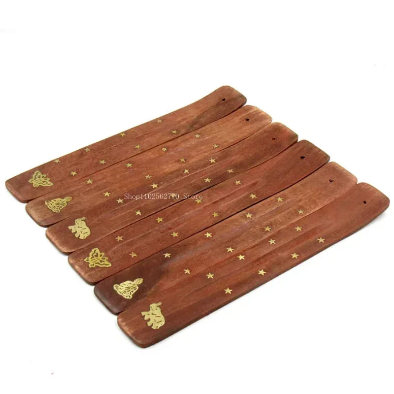 Porte-Encens Bois Naturel - Support Bâtonnets Zen Minimaliste - AgorAstrA