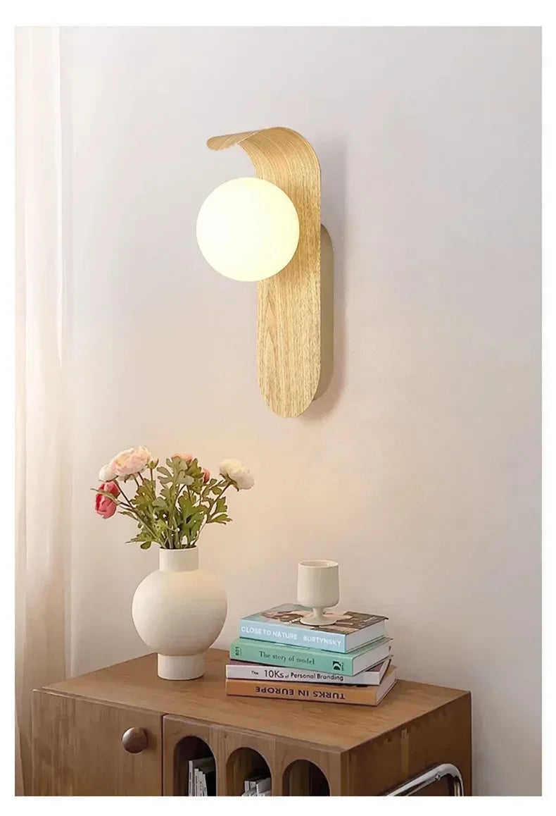 Applique murale au design minimaliste et moderne pour chambre, tête de lit, salon, éclairage d'ambiance, œuvre d'art en bois, bureau, couloir, escalier - AgorAstrA