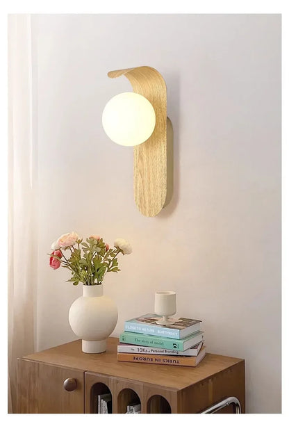 Applique murale au design minimaliste et moderne pour chambre, tête de lit, salon, éclairage d'ambiance, œuvre d'art en bois, bureau, couloir, escalier - AgorAstrA