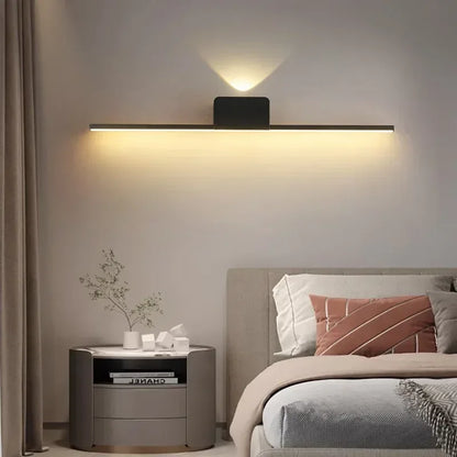 Applique murale LED minimaliste moderne pour chambre à coucher, applique murale longue bande pour salon, éclairage d'intérieur. - AgorAstrA