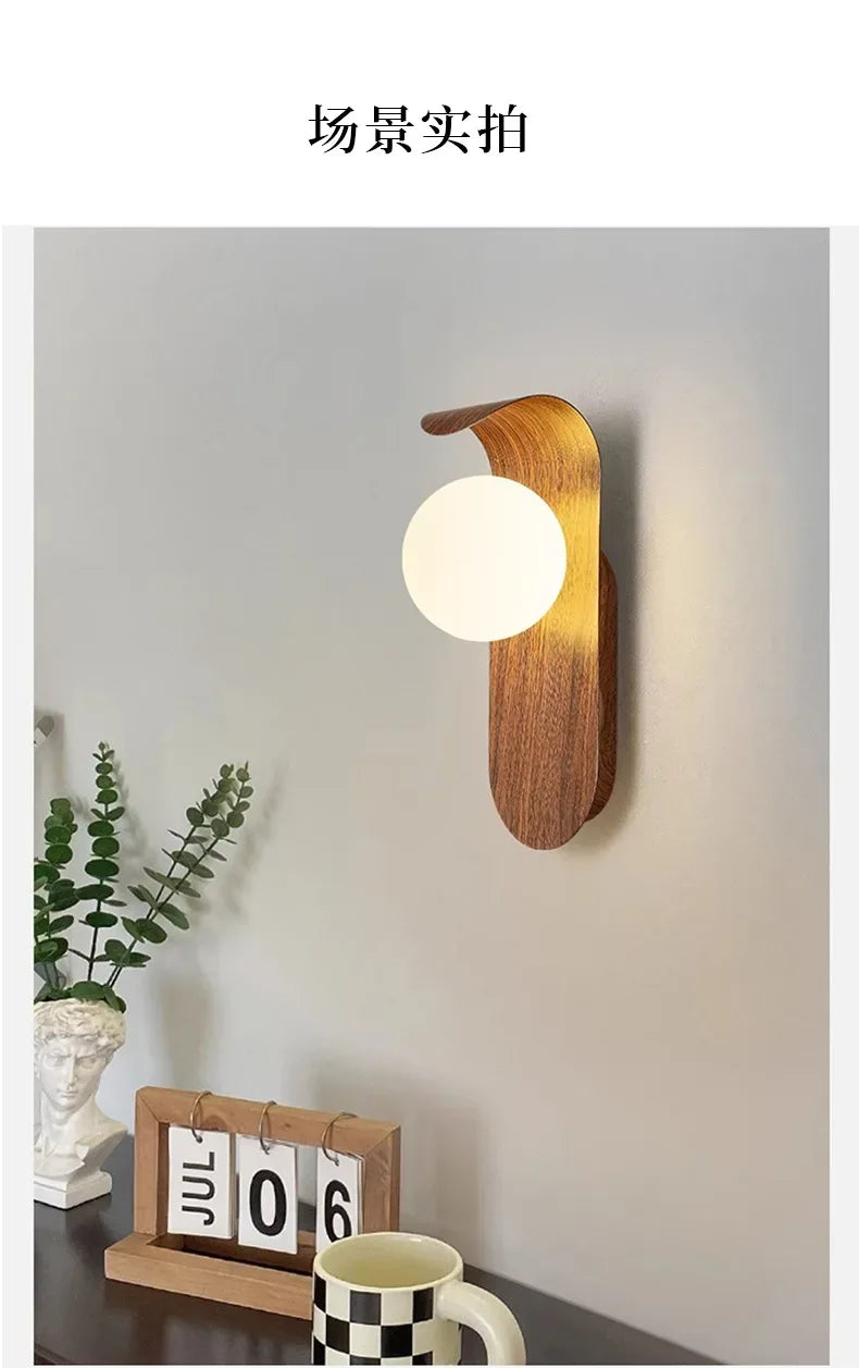 Applique murale au design minimaliste et moderne pour chambre, tête de lit, salon, éclairage d'ambiance, œuvre d'art en bois, bureau, couloir, escalier - AgorAstrA
