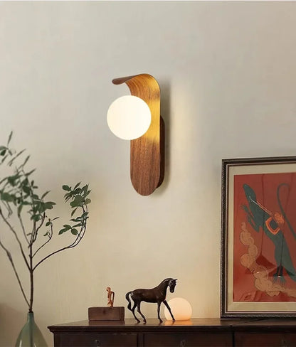 Applique murale au design minimaliste et moderne pour chambre, tête de lit, salon, éclairage d'ambiance, œuvre d'art en bois, bureau, couloir, escalier - AgorAstrA