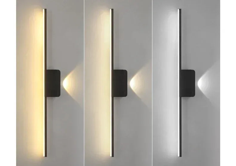 Applique murale LED minimaliste moderne pour chambre à coucher, applique murale longue bande pour salon, éclairage d'intérieur. - AgorAstrA