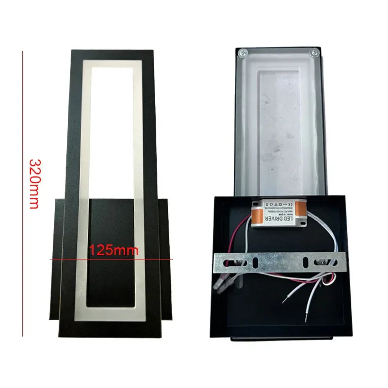 Applique murale minimaliste moderne pour la décoration intérieure (salon, chambre, chevet), 16 W, AC96V-260V, éclairage LED noir et blanc, décoration de couloir - AgorAstrA