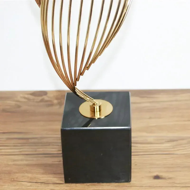 modern-abstract-sculpture-art-deco-decor-gold-ocean-wave-sculpture-large-home-decor-accents-gold-statue-for-men-office-house-m - AgorAstrA