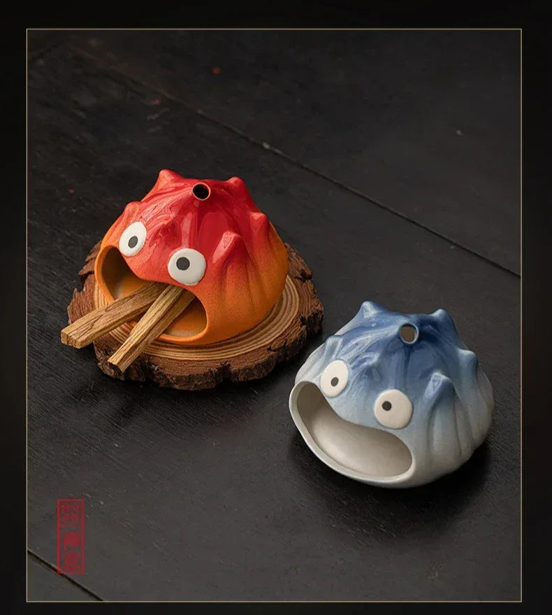 Brûleur d'encens en céramique à motif flamme, avec un adorable dessin animé - Produits de parfumerie d'intérieur - Brûleurs d'encens - AgorAstrA