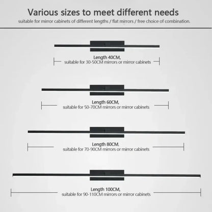 Applique murale LED miroir minimaliste moderne, éclairage d'ambiance pour la maison, lampe frontale en forme de bande d'aluminium, décoration intérieure de salle de bain - AgorAstrA