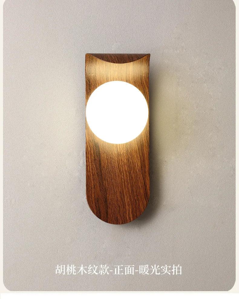 Applique murale au design minimaliste et moderne pour chambre, tête de lit, salon, éclairage d'ambiance, œuvre d'art en bois, bureau, couloir, escalier - AgorAstrA