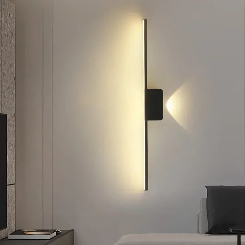 Applique murale LED minimaliste moderne pour chambre à coucher, applique murale longue bande pour salon, éclairage d'intérieur. - AgorAstrA