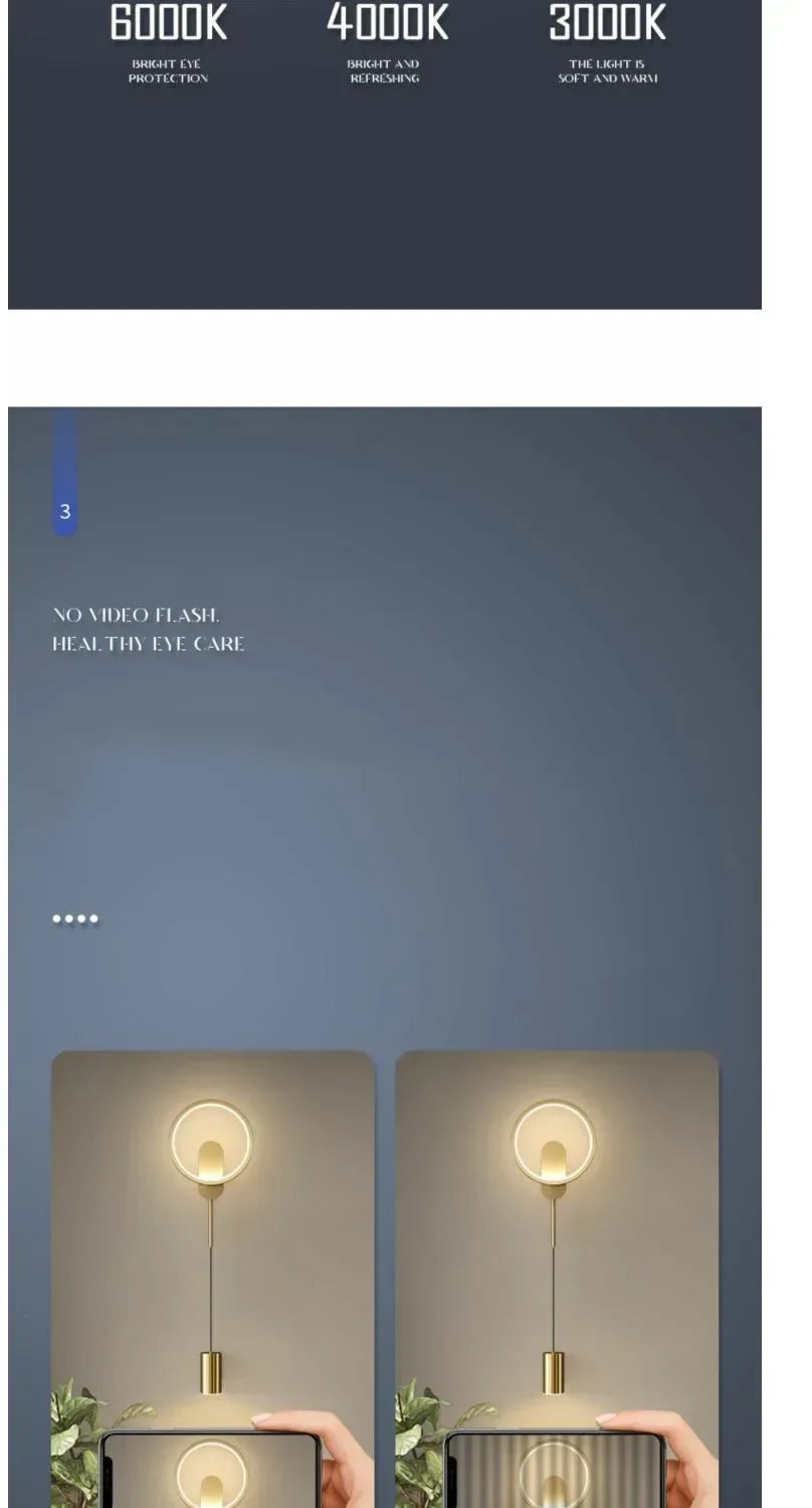 Applique murale LED moderne et minimaliste pour chambre à coucher, chevet ou salon. Éclairage intérieur et lampes décoratives. - AgorAstrA