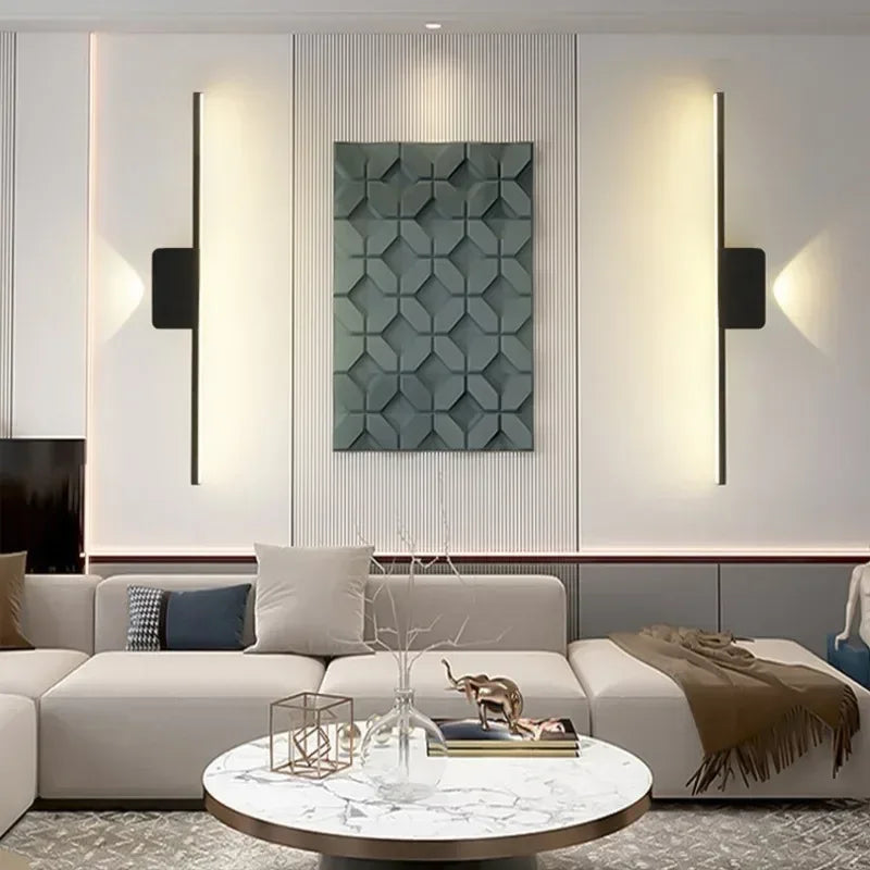 Applique murale LED minimaliste moderne pour chambre à coucher, applique murale longue bande pour salon, éclairage d'intérieur. - AgorAstrA