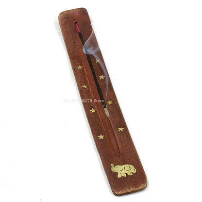 Porte-Encens Bois Naturel - Support Bâtonnets Zen Minimaliste - AgorAstrA
