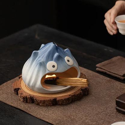 Brûleur d'encens en céramique à motif flamme, avec un adorable dessin animé - Produits de parfumerie d'intérieur - Brûleurs d'encens - AgorAstrA