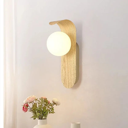 Applique murale au design minimaliste et moderne pour chambre, tête de lit, salon, éclairage d'ambiance, œuvre d'art en bois, bureau, couloir, escalier - AgorAstrA