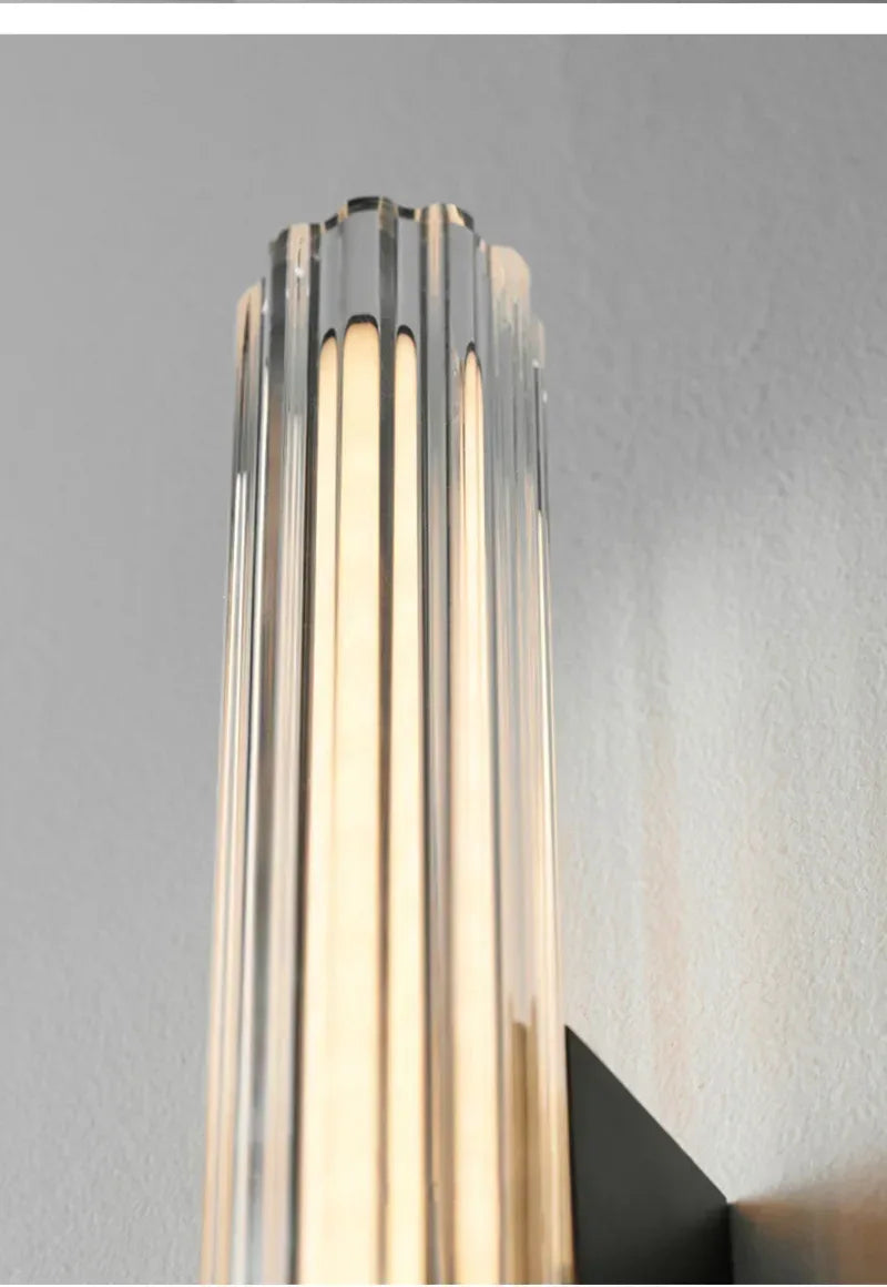 Applique murale minimaliste moderne pour salon, chambre, chevet, hôtel, design nordique créatif, applique en verre allongé, décoration intérieure - AgorAstrA