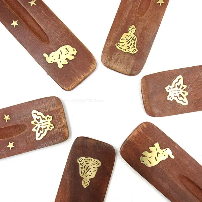 Porte-Encens Bois Naturel - Support Bâtonnets Zen Minimaliste - AgorAstrA