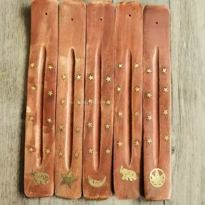 Porte-Encens Bois Naturel - Support Bâtonnets Zen Minimaliste - AgorAstrA