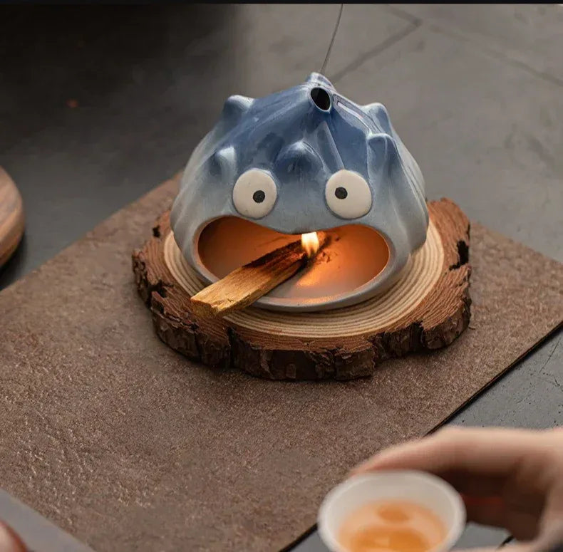 Brûleur d'encens en céramique à motif flamme, avec un adorable dessin animé - Produits de parfumerie d'intérieur - Brûleurs d'encens - AgorAstrA