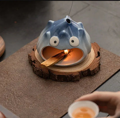 Brûleur d'encens en céramique à motif flamme, avec un adorable dessin animé - Produits de parfumerie d'intérieur - Brûleurs d'encens - AgorAstrA