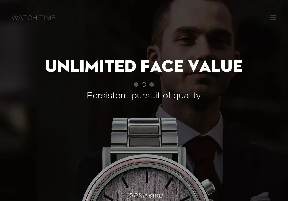 Montre Homme BOBO BIRD Bois Chronographe - Style Militaire Coffret Cadeau - AgorAstrA