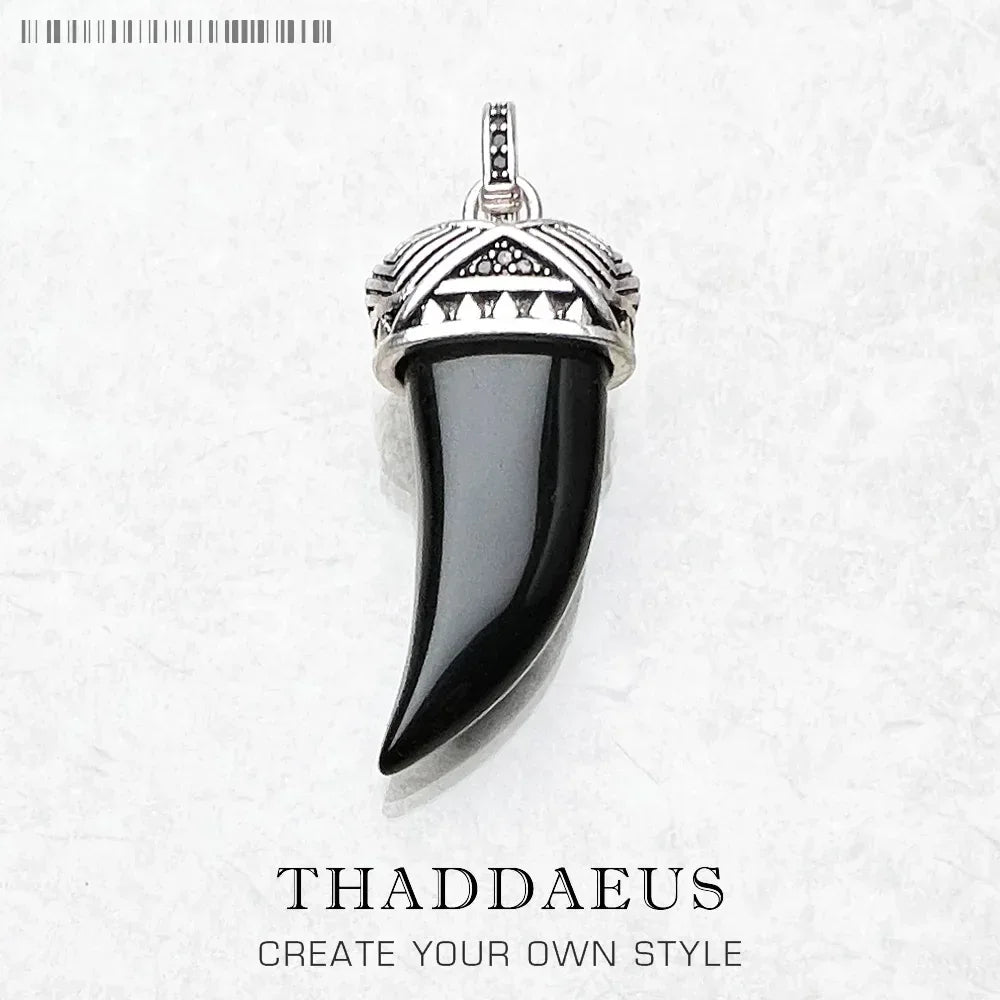 Pendentif Ethnique Maori Dent Tigre - Bijou Unisexe Symbolique Cadeau - AgorAstrA