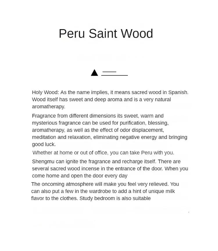 Bâtonnet Palo Santo Pérou Bois Sacré Naturel - Aromathérapie Zen - AgorAstrA