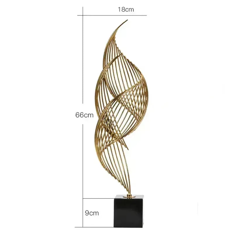 modern-abstract-sculpture-art-deco-decor-gold-ocean-wave-sculpture-large-home-decor-accents-gold-statue-for-men-office-house-m - AgorAstrA