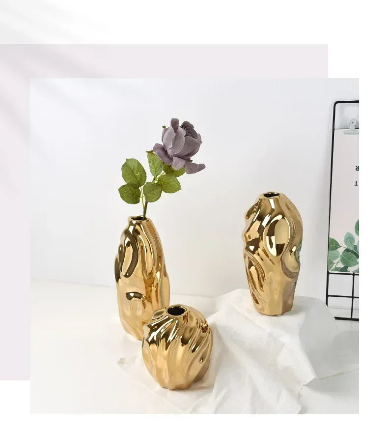 modern-minimalist-white-ceramic-matte-flower-vase-decorative-vase-for-dried-flower-centerpiece-art-crafts-home-table-decoration - AgorAstrA