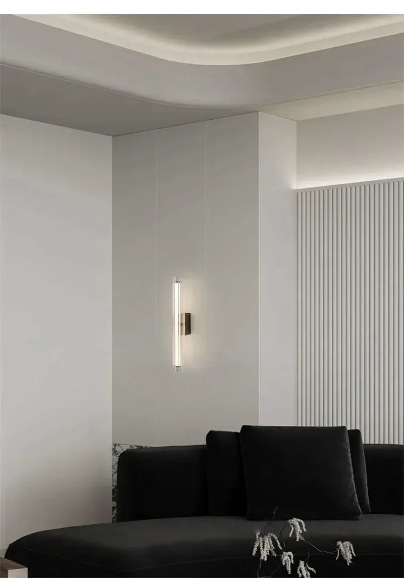 Applique murale minimaliste moderne pour salon, chambre, chevet, hôtel, design nordique créatif, applique en verre allongé, décoration intérieure - AgorAstrA