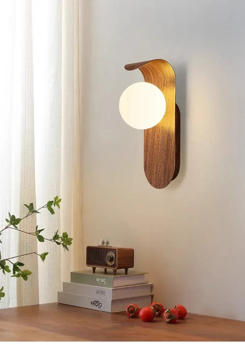 Applique murale au design minimaliste et moderne pour chambre, tête de lit, salon, éclairage d'ambiance, œuvre d'art en bois, bureau, couloir, escalier - AgorAstrA