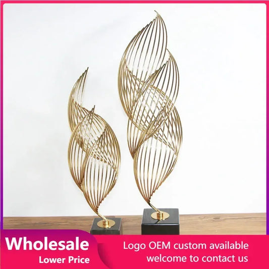 modern-abstract-sculpture-art-deco-decor-gold-ocean-wave-sculpture-large-home-decor-accents-gold-statue-for-men-office-house-m - AgorAstrA