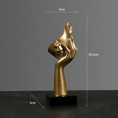 1-pc-ballet-girl-gold-home-decor-abstract-art-modern-sculptures-statues-aesthetic-desk-dining-table-modern-living-room - AgorAstrA
