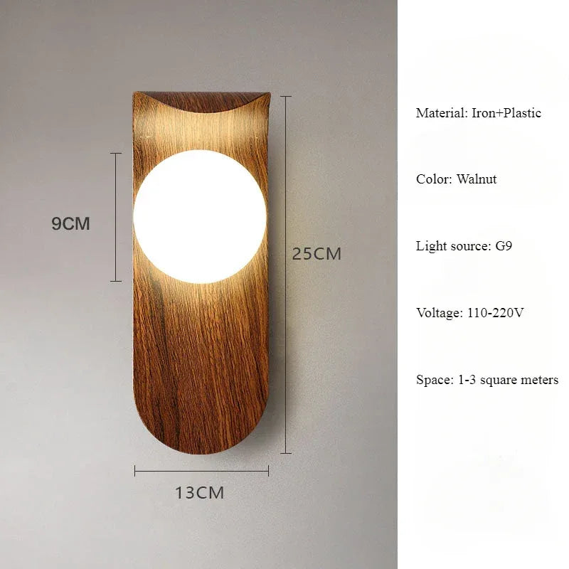 Applique murale au design minimaliste et moderne pour chambre, tête de lit, salon, éclairage d'ambiance, œuvre d'art en bois, bureau, couloir, escalier - AgorAstrA