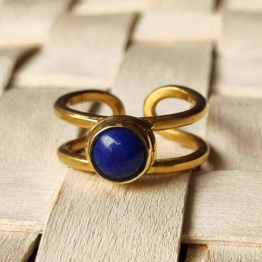 Anillo Doble Hilo Lapislazuli-0