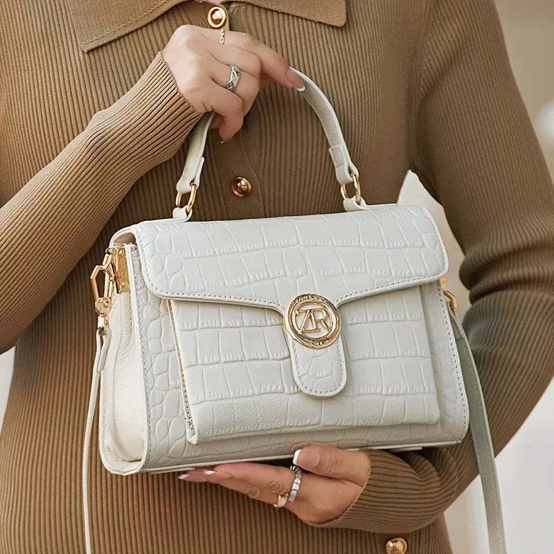 Sac à Main Femme Haut de Gamme Motif Crocodile - Luxe Élégant - AgorAstrA