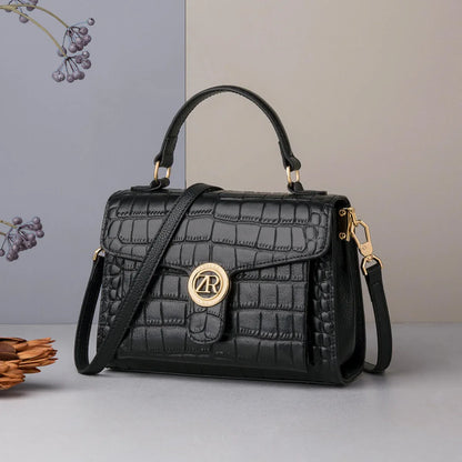 Sac à Main Femme Haut de Gamme Motif Crocodile - Luxe Élégant - AgorAstrA