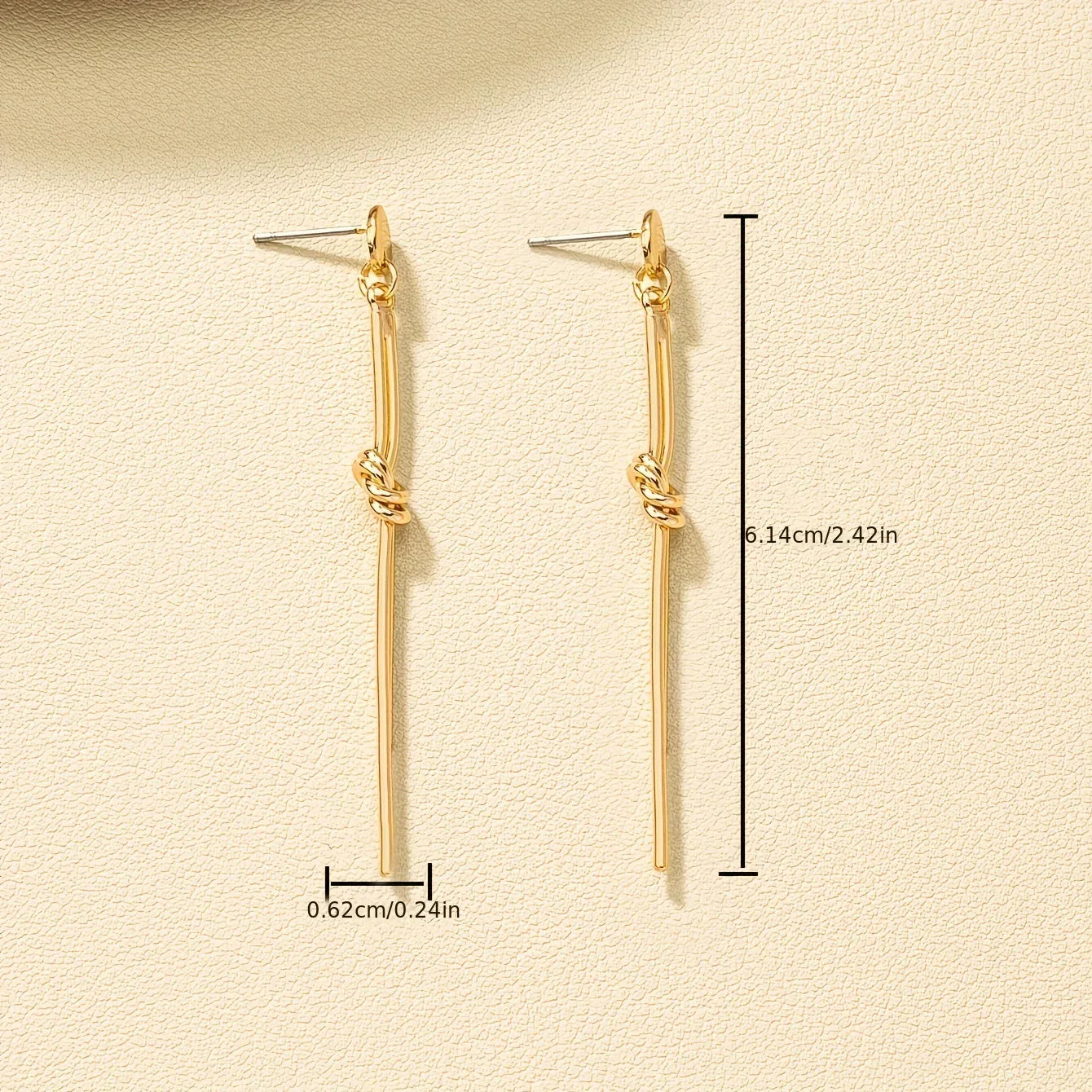 Boucles d'Oreilles Nœud Métal Femme - Bijou Élégant Tendance - AgorAstrA