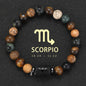 Bracelet Zodiaque Pierre Naturelle - 12 Signes Astrologiques Unisexe - AgorAstrA