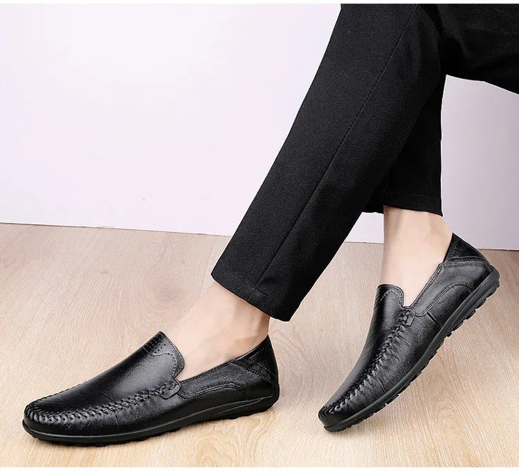 Chaussures homme business casual confortables et respirantes avec coutures apparentes - AgorAstrA