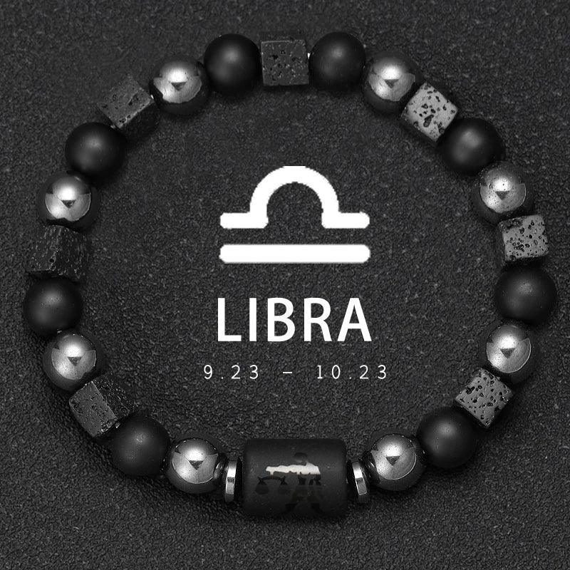 Bracelet Zodiaque Pierre Naturelle - 12 Signes Astrologiques Unisexe - AgorAstrA