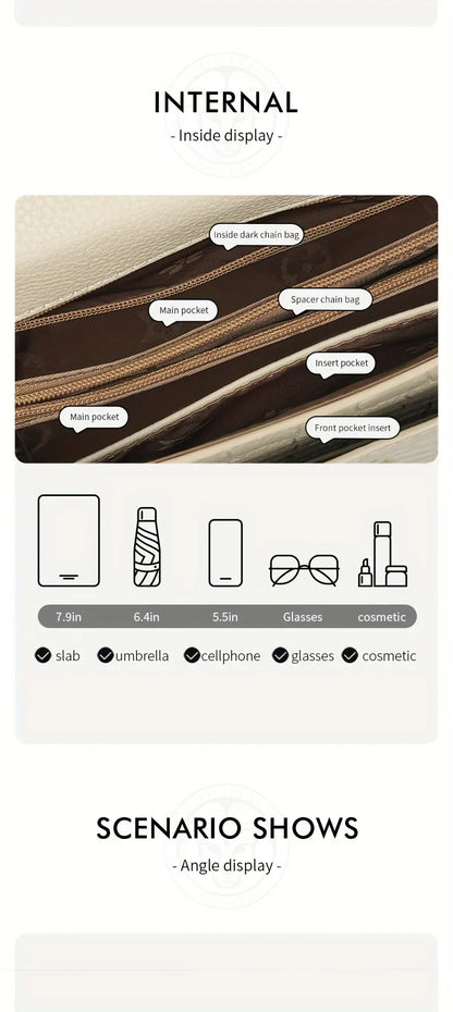 Sac à Main Femme Haut de Gamme Motif Crocodile - Luxe Élégant - AgorAstrA