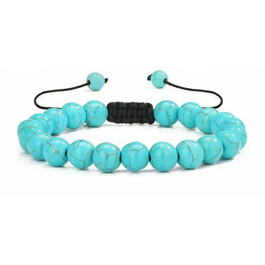 Bracelet de protection artisanal en pierre de lave œil de tigre naturel de 8 mm, style multiple. Cadeau idéal pour homme. - AgorAstrA