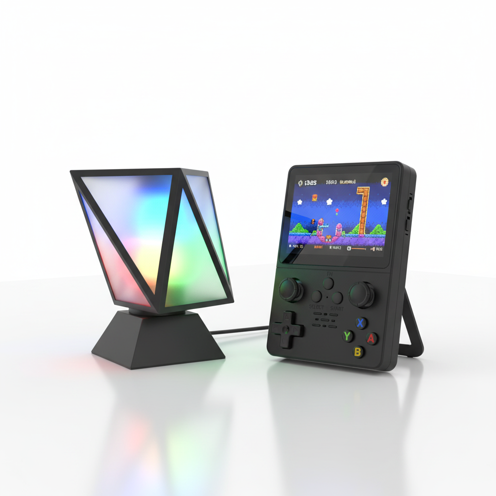 Pack Setup Gamer Complet - Console R36S et Lampe RGB